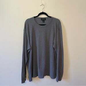 Eddie Bauer L gray cotton solid long sleeve t-shirt gorpcore outdoor textured